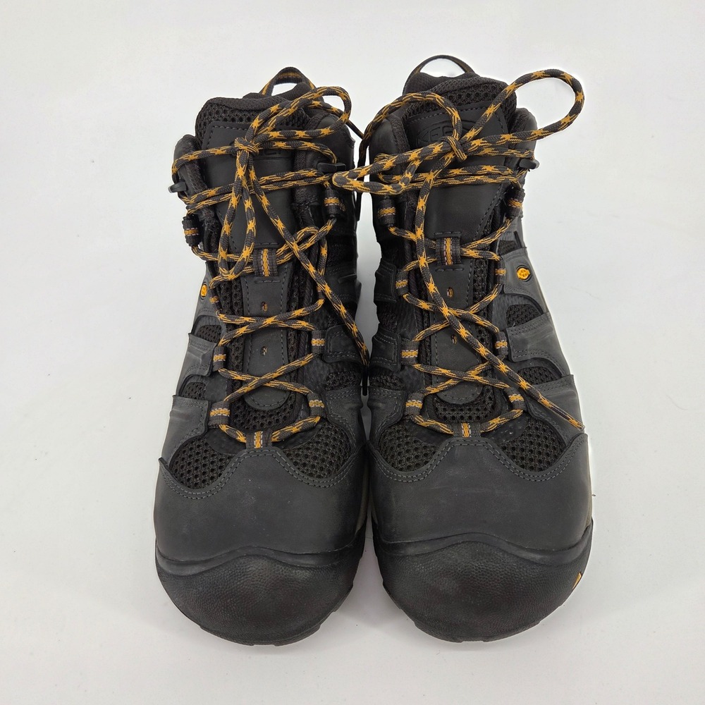 KEEN Utility Flint II Mid Waterproof Steel Toe Work Boots Black Mens 13D